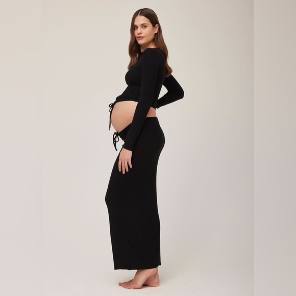 Bumpsuit / Soft Rib black Maxi Skirt M - Picture 2 of 5